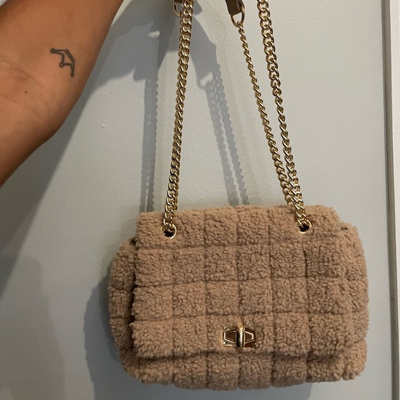 Fuzzy Tan Bag - Picture 2 of 3